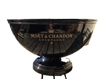 Moet Chandon Champagne Magnum Black Large Round Cooler 43 Cm Diameter Used • £325