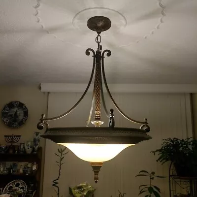 Vintage Murray Feiss Casbah 4 Light Chandelier In Palladio Bronze - Local Pickup • $75