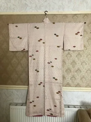 Japanese Kimono Light Pink Traditional Japanese Pattern Komon Pattern • £28