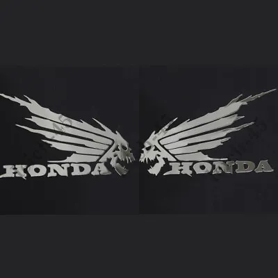 Silver Motorcycle Gas Tank Metal Emblem Decal Skull Badge Sticker For Wing Honda • $12.42