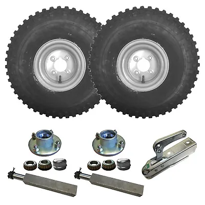 Quad Trailer Kit Inc Wheels Taper Hubs & Stubs Axles And Hitch - FREE Delivery • £199.95
