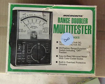 Micronta Range Doubler Multitester Multimeter 22-204a Tested Excellent In Box • $15