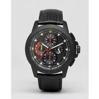 $275 MICHAEL KORS Men's Ryker BLACK 43mm Chronograph Sport Watch MK8521 • $99.99