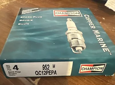 Champion Spark Plugs Qc12pepa 952m Lot Of 4 Marine Boat • $16.99