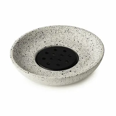 Blue Canyon Verona Speckle Stone Natural Ceramic Soap Dish Luxury Bathroom • £8.50