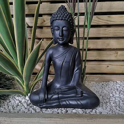 30cm Meditating Buddha Sculpture Garden Patio Decoration • £16.25