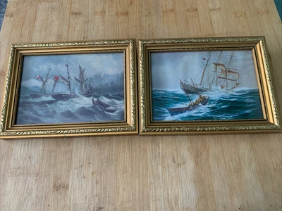 £8 • Buy Prints Of Ships On The Sea. Life Boat Rescue.