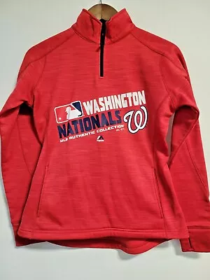  Washington Nationals Pullover Womens S Small Red Majestic  • $11.50