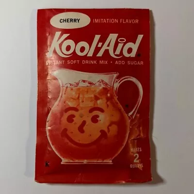 Vintage 1960s Kool-Aid Packet Unopened Sealed Cherry W Hickory Gag Tag Back • $14.97