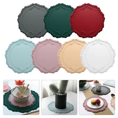 $4.50 • Buy Round Silicone Placemats&Coasters Table Place Mat Dining Table Non-slip Cup Pads