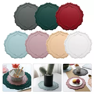$4.50 • Buy Round Silicone Placemats&Coasters Table Place Mat Dining Table Non-slip Cup Pads