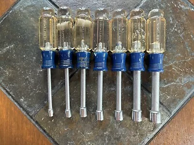 Vintage =Craftsman= 7 Piece Hollow Shank SAE Nut Driver Set • $24.99