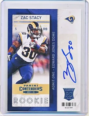 $3.99 • Buy Zac Stacy 2013 Panini Contenders Rookie Ticket Autograph Auto Rc (rams)