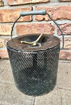Vintage Industrial Heavy Duty Metal Mesh Cleaning Parts Tool Basket Hand Made? • $44.50