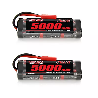 Venom 7.2V 5000mAh NiMH Battery With HXT 4.0mm Plug X2 Packs • $89.98