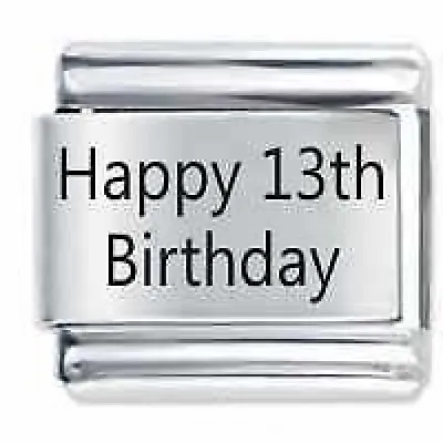 HAPPY 13TH BIRTHDAY * Daisy Charm Compatible With Italian Modular Charm Bracelet • £4.36