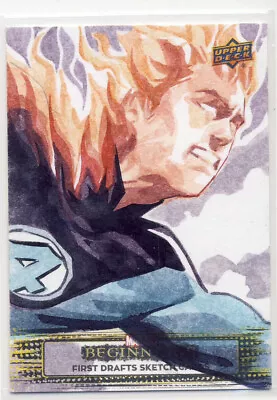 2022 Marvel Beginnings First Drafts Sketch Card Ho Human Torch (Character Match) • $249.99