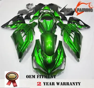 Fit For 2012-2021 NINJA ZX14R ZZR1400 Kawasaki Flame Metallic Green Fairings Kit • $448.90