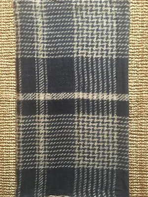 Epice Of Paris Scarf Creme/slate Blue Grey Houndstooth Check  • $230