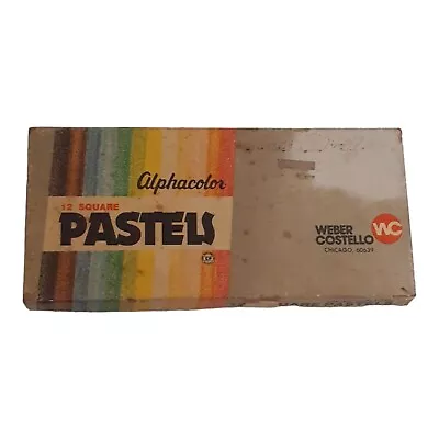 Vintage Weber Costello Alphacolor Square Pastels  Box Of 12 Chalk • $8.54