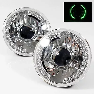 1963-1978 Chevy Nova 7  Round 6014/6015/6024 Chrome Diamond Projector Headlig... • $29.99