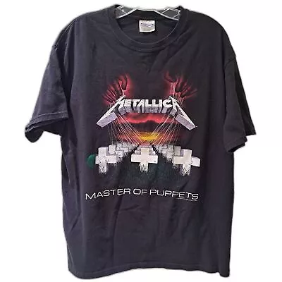 Metallica Vintage T Shirt 1994 Master Of Puppets LP Cover Thrash Metal Band Sz L • $145