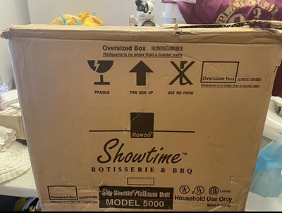 $80 • Buy RONCO Showtime 5000 Platinum Rotisserie & BBQ W/ Accessories NEW