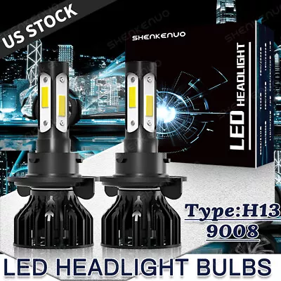 4 Sides H13 9008 10000W 1000000LM LED Headlight Bulb Kit Hi/Lo Beam 6000K Bright • $23.99