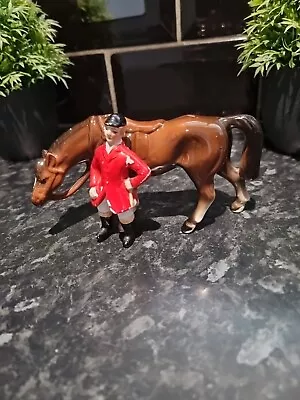 Vintage Porcelain Horse And Rider Figure . • £15