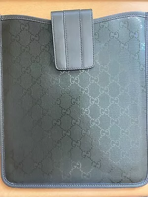 Gucci Monogram Embossed IPad Case 2565750416 Shiny Leather Open Top COLLECTORS • $229.99