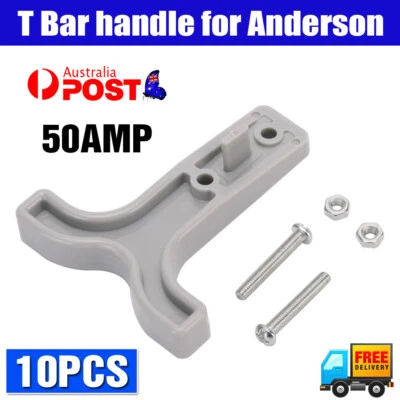 $11.01 • Buy 10PCS Grey T Bar Handle For Anderson Style Plug Connectors Tool 50AMP 12-24V