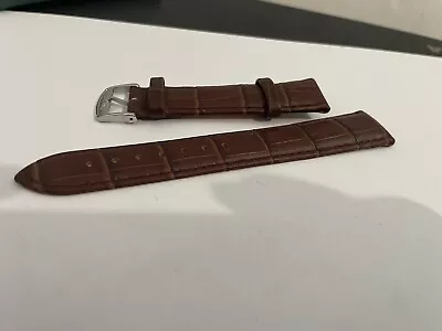 Longines 20mm Brown Leather Watch Strap Band With Stainless Steel Buckle • £30