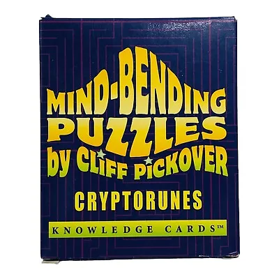 Mind Bending Puzzles By Cliff Pickover Cryptorunes Knowledge Cards Used Game • $15.25