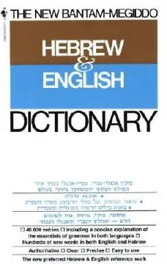 The New Bantam-Megiddo Hebrew & English Dictionary (English And Hebrew E - GOOD • $4.83