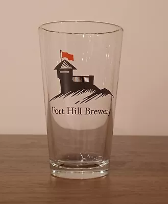 Fort Hill Brewery Beer Pint Glass History Civil War MA • £10.12