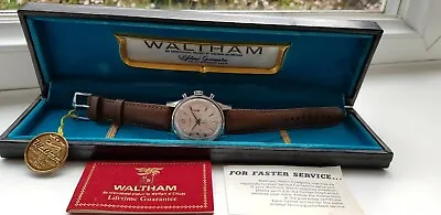 Vintage Gents Waltham Chronograph With Original Box  And Papers. • £849.99