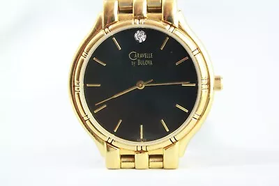 $89 • Buy Vintage Caravelle T4 By Bulova Quartz Wrist Watch  Black Dial