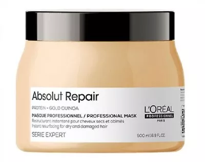 L'Oreal Serie Expert Absolut Repair Protein + Gold Quinoa MASK 500 Ml New Design • £26.99