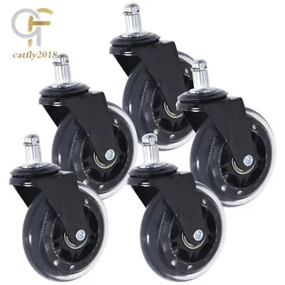 5 Pack  3   Office Chair Caster Rubber Swivel Wheels Replacement Heavy Duty • $19.15