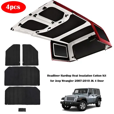 Sound Hardtop Headliner Roof Insulation Kit For Jeep Wrangler JK 2007-10 4-Door • $100.99