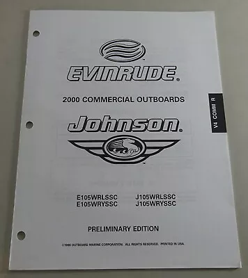 Parts Catalog Johnson Evinrude Outboard E105WRLSSC | J105WRYSSC Booth 2000 • $21.18