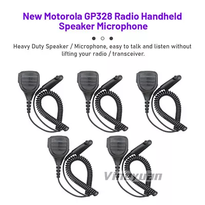 5PC Microphone Speaker Mic For Motorola GP328 HT750 HT1250 GP339 HT1250 Radio • $70