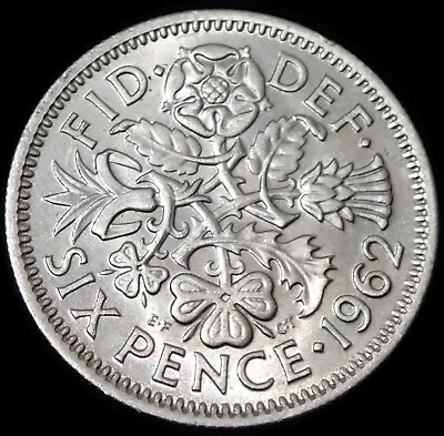 UK 6 Pence 1962 Elizabeth II Sixpence Coin WCA MB1962 • £3.99