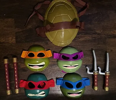 TMNT Teenage Mutant Ninja Turtles Shell Mask Swords Nunchucks Lot • $50