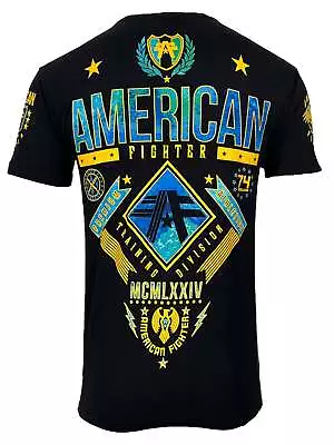 American Fighter Mens T-Shirt LANDER Athletic Biker GYM Black MMA • $26.95