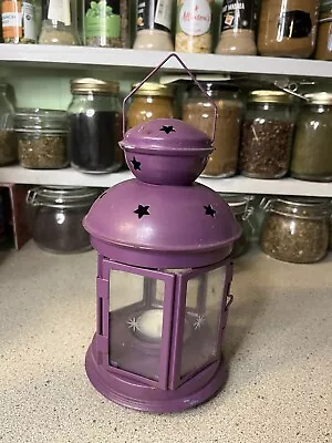 IKEA Purple Metal Tea Light Hanging Lantern • £8