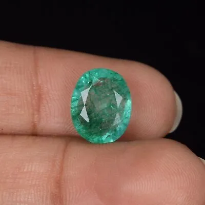 Natural Colombian Green Emerald 3.55 Ct Oval Cut GIE Certified Loose Gemstone • £21.64