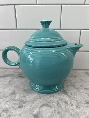 Fiesta Ware Vintage Turquoise Homer Laughlin Tea Pot With Lid • $35