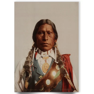 £2.99 • Buy Native American Indian Portrait Crazy Horse James A Garfield A4 Photo Poster