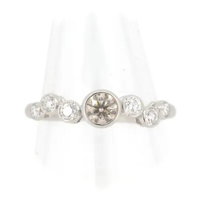 £1214.90 • Buy Kashikey Bezel Diamond Ring 0.30ct 0.20ct 6.75 US Size PT900 (Platinum)